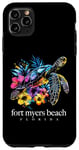 iPhone 11 Pro Max Fort Myers Beach Florida Sea Turtle Flowers Surfer Souvenir Case