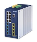 Planet TSN-6325-8T4S4X IP30 DIN-rail Industrial L3 8-Port 10/100/1000T + 4-port 1G/2.5G SFP + 4-Port 10G SFP+ Managed TSN Switch