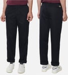 (£140 New with Tags) FRED PERRY Mens Twill Chino Trousers W30 L34 Slim-Fit,Black