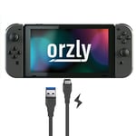 Orzly Type C Charging Cable Compatible With Nintendo Switch Game Pad - (USB TypeC To Standard USB) - BLACK 1M Power Cable for Nintendo Switch Tablet