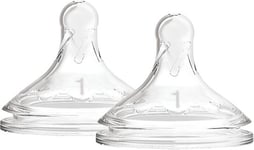 Dr. Brown's Wide-Neck Level 1 nipple silicone options+ 2-pack