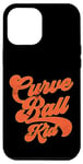 Coque pour iPhone 14 Pro Max Slogan de baseball « Curve Ball Kids » pour enfants