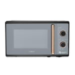 Tower T24038RG Manual Microwave Oven 5 Power Settings 20L 800w Black & Rose Gold