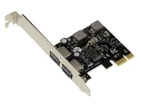 KALEA-INFORMATIQUE Carte PCI EXPRESS PCIe USB 3.0 2 PORTS 5G A - AUTO ALIMENTEE avec Chipset NEC D720202