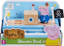 Peppa Pig 674 07209 Peppas Wood Play Boat  Figure, Multicolor