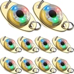 10 st LED fiskedrag med fiskeskedar, belyst bete blinkers (FMY)