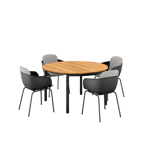 Patio Dining Table Ø133 + Patio Chair no. One S2