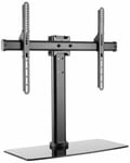 Tabletop Swivel & Tilt TV Stand Glass Pedestal for 32 to 55 inch TVs