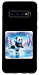 Coque pour Galaxy S10 Panda Patin à roulettes sur le lac gelé