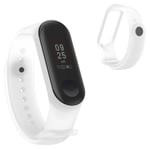 Xiaomi Mi Smart Band 4 / Band 3 genomskinligt klockarmband i silikon - Transparent Vit Vit