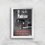 The Godfather Il Padrino Giclee Art Print - A2 - White Frame