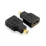High Speed Micro HDMI (Type D) to HDMI (Type A) - Adapter for Connecting Lenovo ThinkPad 10 Tablet to TV, HDTV, LCD, Plasma, Monitor with HDMI Port - Premium Gold Quality Adaptor - Audio & Video - Supports 3D, 4K, 1440p, 1080p DragonTrading®