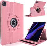 Rotate Case for Apple iPad Pro 11 (2021), Air 4 (2020) & Pro 11 2018/2020 Leather Smart Cover (Baby Pink)