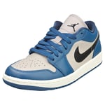 Nike Air Jordan 1 Low Womens Blue Grey Fashion Trainers - 5.5 UK