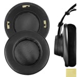Geekria QuickFit Protein Leather Replacement Ear Pads for AKG, K701, K702, Q701, Q702, K601, K612, K712 Headphones Ear Cushions, Headset Earpads, Ear Cups Repair Parts (Black)