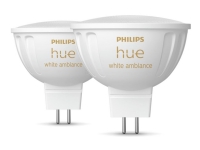 Philips Hue White ambiance - LED-pære for søkelys - form: MR16 - GU5.3 - 5.1 W - klasse G - varm til kjølig hvitt lys - 2000-6500 K (en pakke 2)