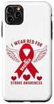 Coque pour iPhone 11 Pro Max « I Wear Red For My Brother Stroke Awareness Survivor »