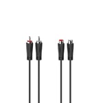 Cable Audio Extension 2 RCA Plugs - 2 RCA Sockets 5.0m