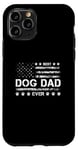Coque pour iPhone 11 Pro Best Dog Dad Ever USA Drapeau américain Fête des pères 4 juillet