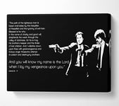 Movie Quote Pulp Fiction The Path Of The Righteous Man Canvas Print Wall Art - Large 26 x 40 Inches