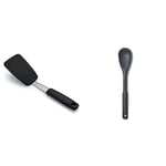 OXO Good Grips Silicone Flexible Turner & Good Grips Silicone Chop & Stir Cooking Spoon - Peppercorn