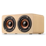 JACKWS Bluetooth Speaker, Wooden Retro TF Card 10m Hands-free Calling Wireless Subwoofer HD Audio 8h Play