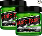 Manic Panic Electric Lizard Classic Creme Vegan Semi Permanent Hair Dye 2x 118ml