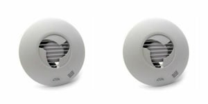 2 x AIRFLOW ICON 30 BATHROOM EXTRACTOR FAN 72687257 240V (Replaces 72591601)