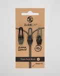 ZlideOn 3-Pack Zippers Black L