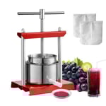 Manuell fruktpress - VEVOR - 2L rostfritt stål vinpress-bärjuice grönsakspress