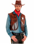 Brun Cowboyväst med Sheriffstjärna