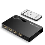 UGREEN HDMI Switch with 4K 3D 1080P HDMI Splitter Switcher 3-IN-1 Out Wireless Remote Control compatible with PS3, PS4, Xbox One, Blu-ray Player, DVD Player, TV, etc