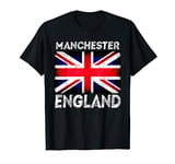 Distressed British Flag Manchester England Gift T-Shirt
