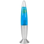 iTotal - LED Lava Lamp w/Blue Light Silver Base and White Wax (XL2674)