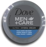 Dove Men+Care - Ultra-Hydra Cream 150 Ml - Moisturising Effect for Face, Hands,