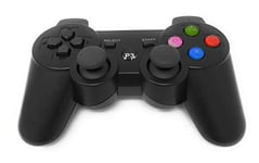 LeoFla Joystick Playstation 3 Joypad PS3 Manette de Jeu sans Fil Noir, Variable, Taille Moyenne