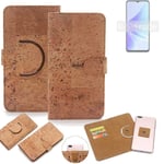 360° wallet case cork cover for Oppo A57s case bag