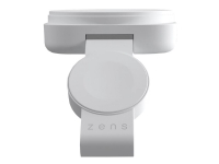 ZENS Dual Wireless Charger - Trådlös laddningsplatta - 2-in-1 MagSafe + Watch - 20 Watt - på kabel: USB-C - vit - för Apple AirPods with MagSafe Charging Case AirPods Pro iPhone 12, 13, 14