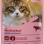 Beef Chunks In Sauce Våtfoder För Katt 85g Rosa