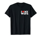 I Heart Love My Wife Retro Vintage Valentine's Day Lover T-Shirt