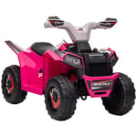 Electric Quad Bike Pink 70L x 41.5W x 48.5H cm 6V Kids Ride-On ATV