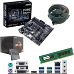 Components4All AMD Ryzen 5 2600 3.4GHz (Turbo 3.9GHz) Six Core Twelve Thread CPU, ASUS Prime B350M-A Motherboard & 4GB 2400MHz Crucial DDR4 RAM Pre-Built Bundle