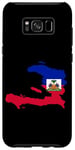 Coque pour Galaxy S8+ Carte du drapeau d'Haïti