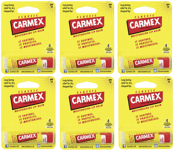 6x Carmex Classic Original Click Stick Ultra Moisturising Dry & Chapped Lip Balm