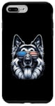 Coque pour iPhone 7 Plus/8 Plus Lunettes de soleil de berger allemand célébration de la semaine nationale de la police