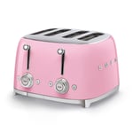 Smeg 50s Retro-Style 4 Slice Toaster in Pink