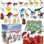 Dinosaurie Adventskalender 24 Dagar Dinosaurie Julnedräkning Kalender Leksaker Dino Leksak Julgåva För Pojkar Flickor 3 År Gamla[HK] A