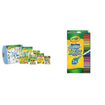 CRAYOLA 11235 Colour and Create Tub Multi & SuperTips Washable Felt Tip Colouring Pens (Pack of 24)