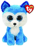 Ty - Beanie Boo's - Peluche Prince le Chien Husky, TY36474, Blanc / Bleu, 30 cm