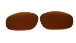 NEW POLARIZED BRONZE REPLACEMENT LENS FOR OAKLEY BIG SQUARE WIRE SUNGLASSES